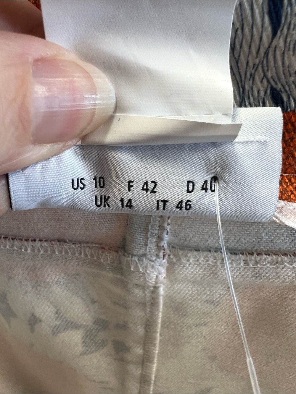 Akris Navy and Orange Floral Dot Pencil Skirt - Picture 4 of 4